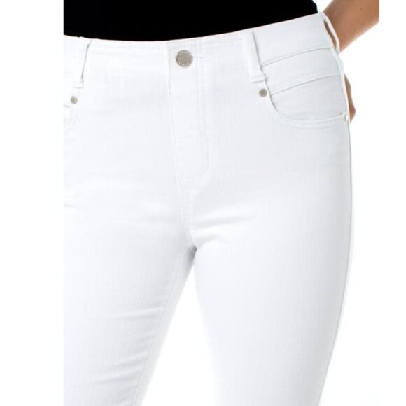 NWT Liverpool X Nordstrom LM2367WK Bright White Gia Glider  Jeans - Picture 4 of 10
